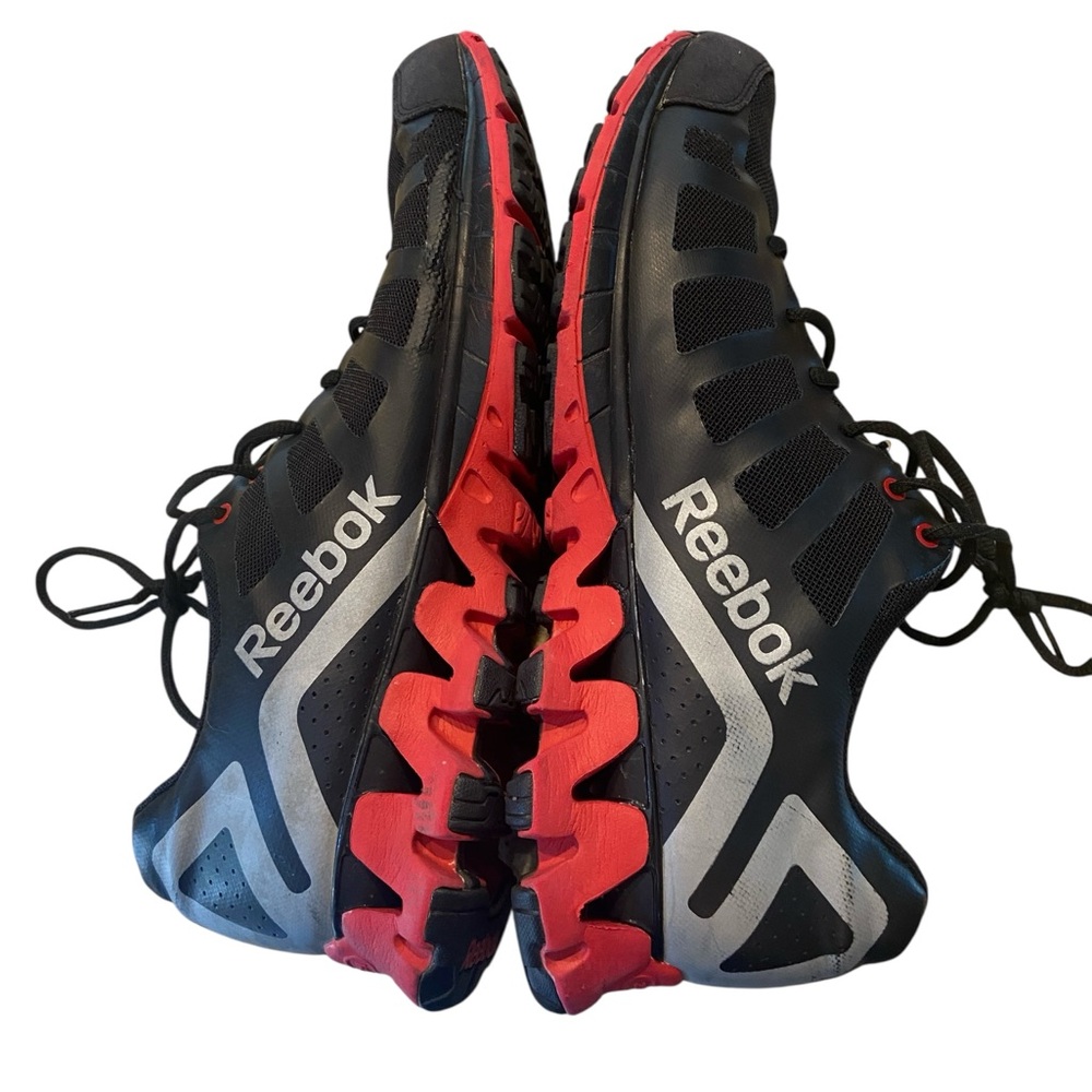 Reebok Zigtech Mesh Men's Black,Red, and Silver Athletic Shoes Size 12. - Picture 1 of 9